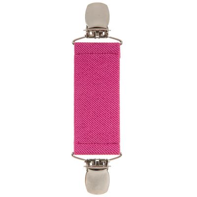 Elastic Scarf and Hat Clips Attacher with Extra Heavy Clips - Fushia Pink