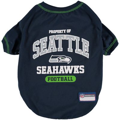 NFL Seattle Seahawks Dog T-shirt Large. - Licensed Shirt for Pets Team Colored with Team Logos- Premium Stretchable Materials for the comfort of your Dog & Cat