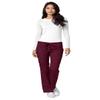 Adar Uniforms Universal Scrubs for Women - Drawstring Straight Leg Pants - 510 - Burgundy - S view 4