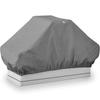 North East Harbor BSC-002 Seat Cover (Boat Back to Back Double Seat Storage Cover Gray Heavy Duty Water, Mildew, and UV Resistant Thick Polyester Fabric) view 1