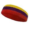 Couver Gold Yellow/Purple/Red Terry Sports Sweat Headband, Wristband Set view 3