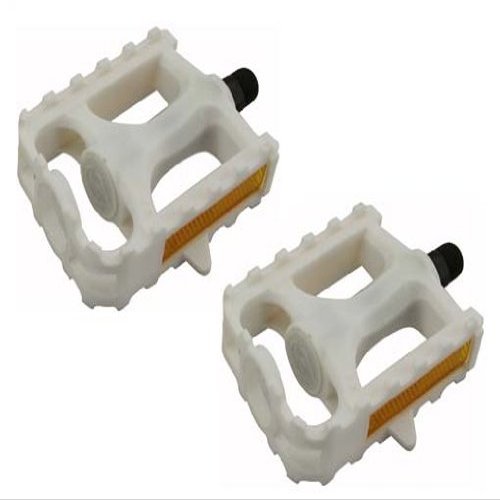 M.T.B Pedals 861 9/16" White. Bike Pedals, Bicycle Pedal, Mostly for Bikes with Three Piece Crank, Track, Fixie,