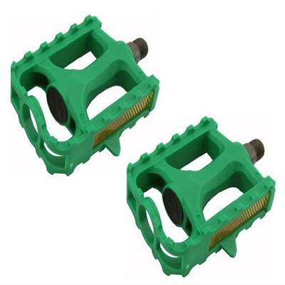 M.T.B Pedals 861 9/16" Green. Bike Pedals, Bicycle Pedal, Mostly for Bikes with Three Piece Crank, Track, Fixie,