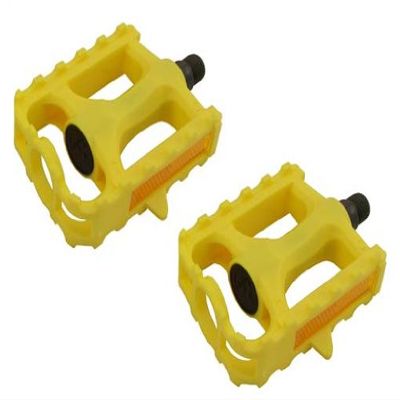 M.T.B Pedals 861 9/16" Yellow. Bike Pedals, Bicycle Pedal, Mostly for Bikes with Three Piece Crank, Track, Fixie,