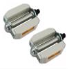 507 PVC Pedals 1/2" White/Chrome. Bike Pedals, Bicycle Pedal, for lowrider, Beach Cruiser, Chopper, Limo, Stretch Bike view 1