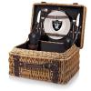 NFL Oakland Raiders Champion Digital Print Picnic Basket, One Size, Natural/Black view 1
