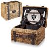 NFL Oakland Raiders Champion Digital Print Picnic Basket, One Size, Natural/Black view 2