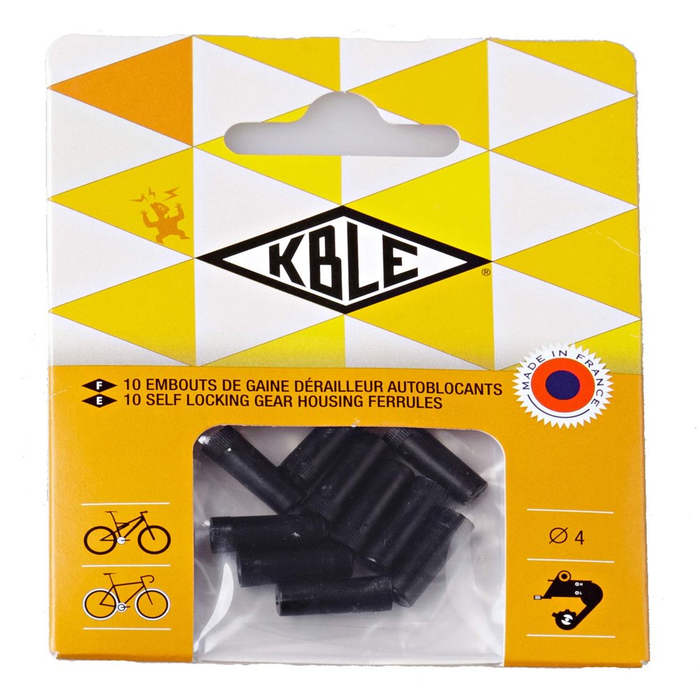 Transfil Unisex's Self Locking Gear Housing Ferrules 4mm, Black, Pack of 10