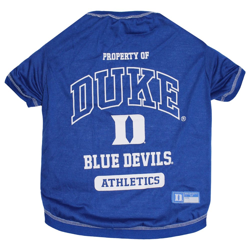 Pets First Collegiate Duke Blue Devils Dog T-Shirt, X-Small. - Licensed Shirt for Pets Team Colored with Team Logos.- Premium Stretchable Materials for The Comfrot of Your Dog & Cat.