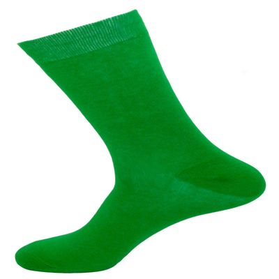 Fine Fit Mens Colours Single Cotton Rich Socks (1 PAIR - Kelly Green)