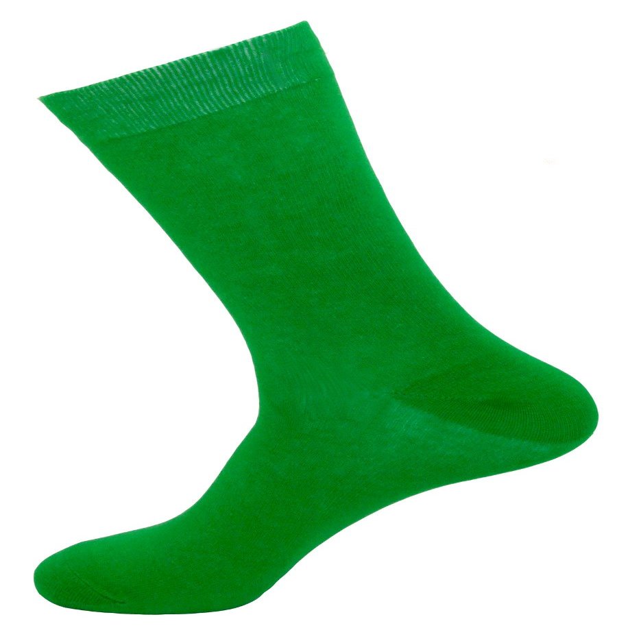 Fine Fit Mens Colours Single Cotton Rich Socks (1 PAIR - Kelly Green)