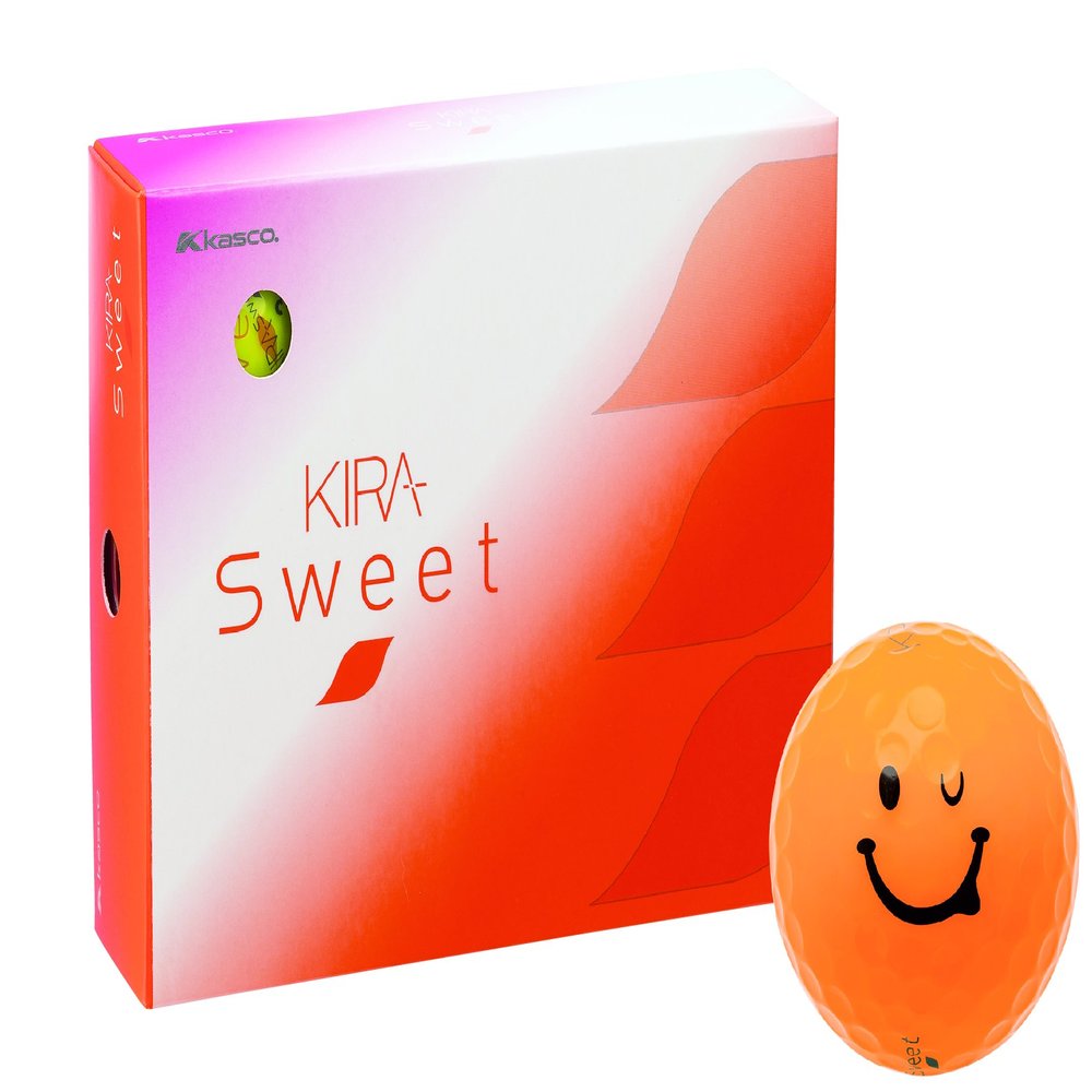 (Kasco) Casco KIRA Sweet Golf Balls, 1 Dozen Characters (Pack of 12), Orange