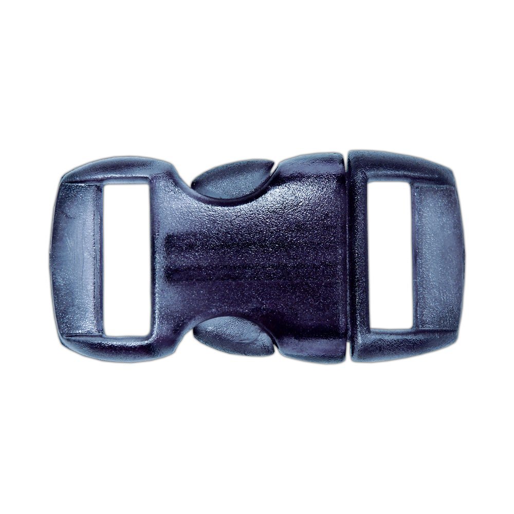 Paracord Planet 3/8 Inch Contoured Side Release Buckles Including Neon, Clear (Transparent), Glow in The Dark - Choose from 5, 10, 20 Packs - 30+ Colors (Clear Black, 5 Pack)