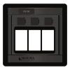 Blue Sea Systems 1520 360 ML Panel with Contura Switch, Blank view 1