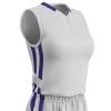 Champro Muscle Dri Gear Polyester Basketball Jersey, Women's Medium, White, Purple