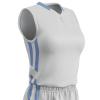 Champro Muscle Dri Gear Polyester Basketball Jersey, Women's Small, White, Light Blue