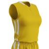 Champro Muscle Dri Gear Polyester Basketball Jersey, Women's X-Large, Gold, White view 1