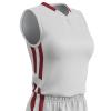 Champro Muscle Dri Gear Polyester Basketball Jersey, Women's X-Large, White, Cardinal