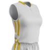 Champro Muscle Dri Gear Polyester Basketball Jersey, Women's X-Large, White, Gold