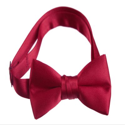 Classic Pre-Tied Bow Tie Formal Solid Tuxedo for Toddlers and Boys Red
