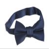 Tuxedo Park Boys' Deluxe Satin Bow Tie Tuxedo One Size Solid Navy Blue view 1