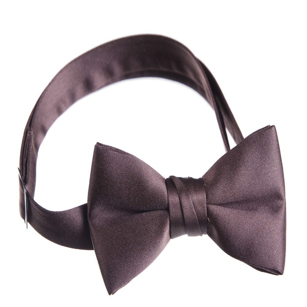 Tuxedo Park Boys' Deluxe Satin Bow Tie Tuxedo One Size Solid Chocolate Brown