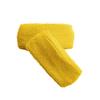 Couver Unisex Adult Teens 1 inch Thin Cotton Terry Wrist sweatbands, 1 Pair, Yellow view 1