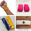 Couver Unisex Adult Teens 1 inch Thin Cotton Terry Wrist sweatbands, 1 Pair, Yellow view 4