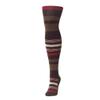 MeMoi Stripe Palette Cotton Blend Sweater Tights Dark Gray Heather Small/Medium view 2