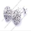 10mm clear white pave shin crystal ball earrings view 2