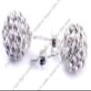 10mm clear white pave shin crystal ball earrings view 3