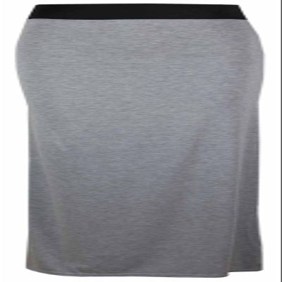 Purple Hanger Women's Straight Gypsy Elastic Full Skirt Light Grey 10-12