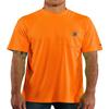 Carhartt Men's High-Visibility Force Relaxed Fit Lightweight Color Enhanced Short-Sleeve Pocket T-Shirt, Brite Orange, Small view 2