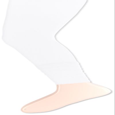 Jefferies Socks Girls 7-16 Layers Footless Tights, White, 8-10