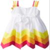 Bonnie Jean Little Girls' Bright Hanky Hem Sundress, White, 4 view 2