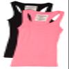 2 Pack Zenana Women's Basic Ribbed Tank Top Med Black, N Pink view 1