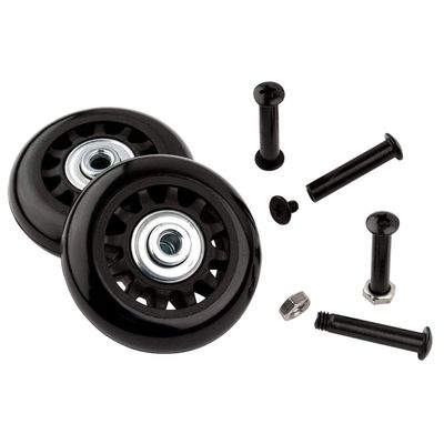 Protec Replacement Wheels Designed for Protec Bags and Cases Black Model WLSBKPR 60mm