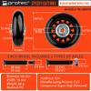 Protec Replacement Wheels Designed for Protec Bags and Cases Black Model WLSBKPR 60mm view 2