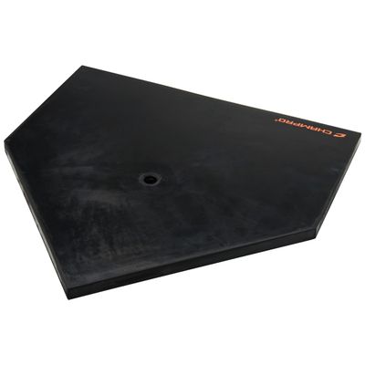 Champro Heavy Duty Reinforced Rubber Adjustable Batting Tee Home Plate Replacement Base, Black