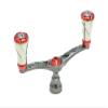 Livre Reel Wing D Handle Pitch, 3.9 inches (98 mm), Forte Knob for Shimano S3 (Gunmetal P + Red G) view 1