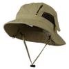 Big Size Brushed Canvas Washed Fisherman Hat - Khaki XL-2XL view 1
