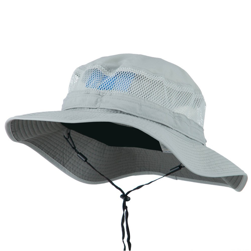 e4Hats.com Big Size Taslon UV Bucket Hat - Grey XL-2XL