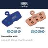 BBB Cycling Disc Brake Pads Sintered Compound SRAM & Avid Compatible Perfect For High-Speed & Downhill Pre-Sanded DiscStop HP BBS-442S view 2