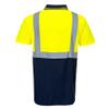 Portwest S479 Two-Tone Polo Safety Shirt Yellow/Navy, Medium view 2