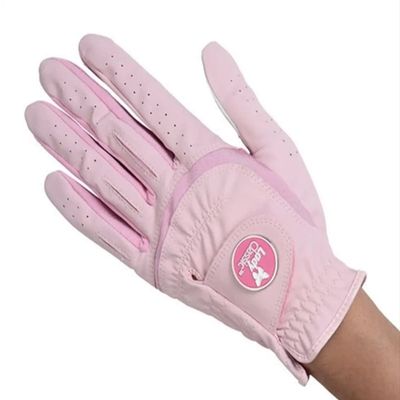 Lady Classic Soft Flex Golf Glove for Women with Magnetic Ball Marker | Comfortable Grip, Removable Marker, Soft Leather Palm Patch  Stylish & Flexible Ladies Golf Glove (Pink/Left Hand/M)