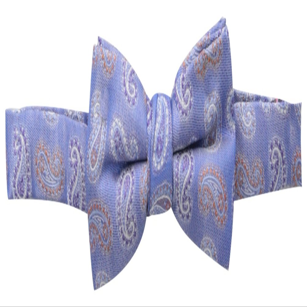 Isaac Mizrahi Big Boys' Paisley Bowtie, Royal Blue, 4 Inch