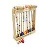 AmishToyBox.com Deluxe Croquet Game Set - 8 Player - with Wooden Stand (Eight 32" Handles) view 1