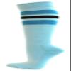 COUVER Bright Blue/Black Strip on Light Sky Blue Knee High Sports/Baseball Socks, Medium view 1