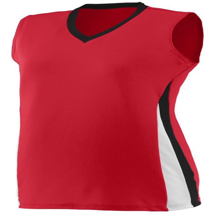 Augusta Sportswear Girls' 1356, Red/Black/White, Small