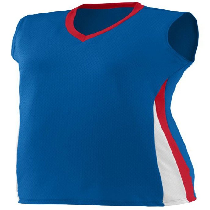 Augusta Sportswear Girls' 1356, Royal/Red/White, Medium